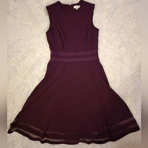 Calvin Klein Elegant Sleeveless Purple Dress